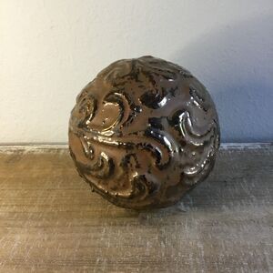 6” Large sphere orb pottery decoration classic style baroque
